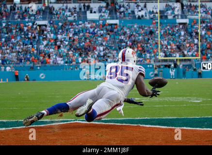 Buffalo Bills tight end Joel Wilson (48) walks off the field following an  NFL preseason football game against the Chicago Bears, Saturday, Saturday,  Aug. 26, 2023, in Chicago. (AP Photo/Kamil Krzaczynski Stock