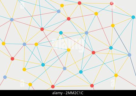 Global communication background, business network vector design Stock Vector