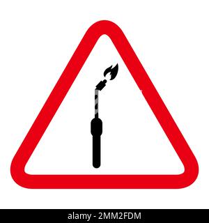 Welding danger technology icon, metal tool equipment symbol, safe weld vector illustration . Stock Vector
