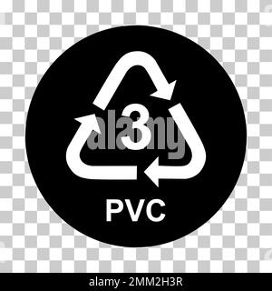 Plastic symbol, ecology recycling sign isolated on white background. Package waste icon . Stock Vector