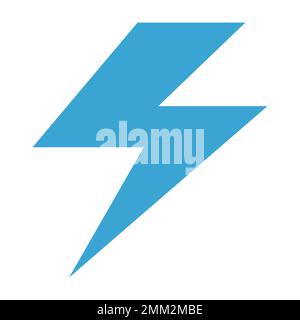 Light flash icon, electric charge power symbol, graphic flat design vector illustration . Stock Vector