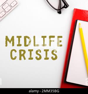 Writing displaying text Midlife Crisis. Business showcase Software development technique Decomposing an application Stock Photo