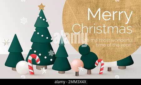 Merry Christmas presentation template, season&rsquo;s greetings vector Stock Vector