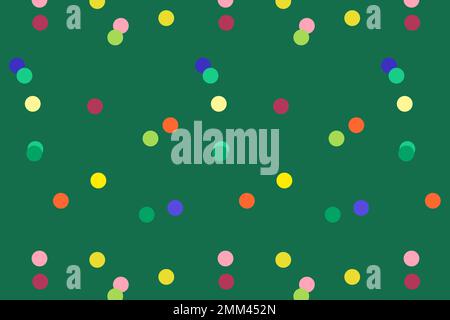 Christmas background, cute polka dot pattern in green vector Stock Vector