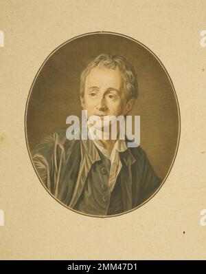 Denis Diderot, head-and-shoulders portrait. Diderot (October 5, 1713 – July 31, 1784) was a French philosopher, art critic, and writer. Stock Photo