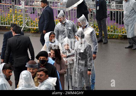 New Delhi, Delhi, India. 29th Jan, 2023. Rain During the armed Foeces perfoming the band in Beating Retreat, during the Beating Retreat ceremony, at Raisina Hina Vijay Chowk Kartavya Path in New Delhi (Credit Image: © Ravi Batra/ZUMA Press Wire) EDITORIAL USAGE ONLY! Not for Commercial USAGE! Credit: ZUMA Press, Inc./Alamy Live News Stock Photo