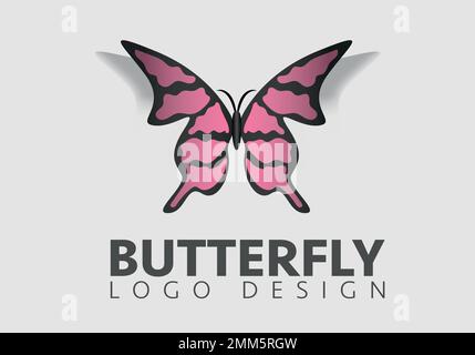 butterfly icon logo vector design template Stock Vector