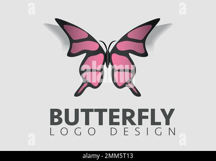 butterfly icon logo vector design template Stock Vector