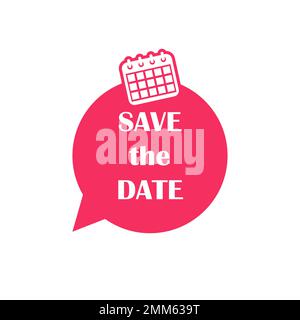 Save the Date Speach Bubble Stock Vector
