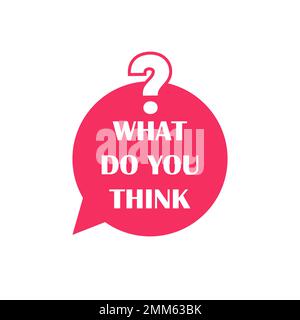 What do you think. Red bubble Stock Vector
