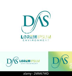 vector illustration set of DAS monogram logo sign Stock Vector Image ...