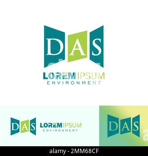 vector illustration set of DAS monogram logo sign Stock Vector Image ...