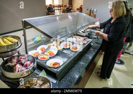 Free included breakfast self serve service buffet line hi-res stock  photography and images - Alamy