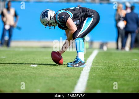 Carolina Panthers long snapper J.J. Jansen (44) encourages