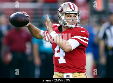 San Francisco 49ers' quarterback Cody Pickett (3) is pressured by