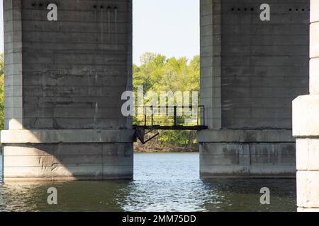 kaydat bridge across the Dnieper River in the city of Dnieper Stock Photo