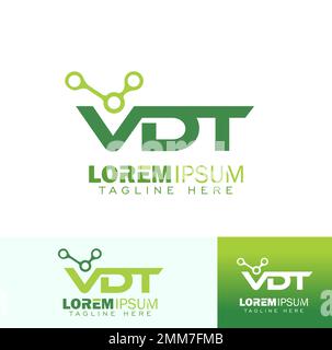 A vector Illustration set of VDT Monogram Initial Logo Sign Stock ...