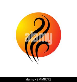 A vector illustration of Heat Wave Symbol Logo Icon in white background Stock Vector