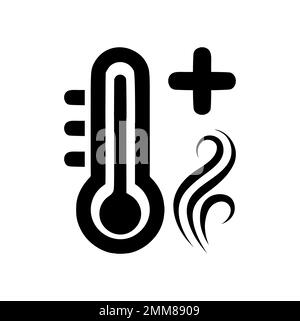 A vector illustration of Heat Temperature Wave Symbol Logo Icon Stock Vector