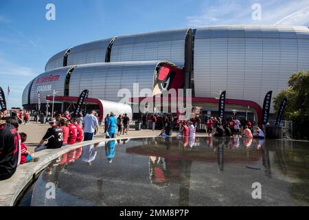 Arizona Cardinals play the San Francisco 49ers inside of State Farm Stadium  during the first half of an NFL football game, Sunday, Oct. 28, 2018, in  Glendale, Ariz. (AP Photo/Darryl Webb Stock