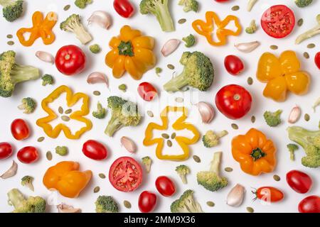 top view delicious ripe produces composition. Beautiful photo Stock Photo