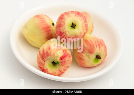 Kaju Apple An Indian Clove Shaped Sweet Made Of Grated Powdered Cashew Paste In Desi Ghee Is Enjoyed On Holi, Diwali, Rakshabandhan, Janmashtami, Nava Stock Photo