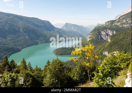 Lake Molveno Brenta mountain chain Trentino Alto Adige Italy Stock ...