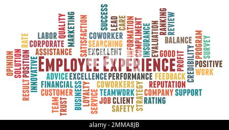 Employee Experience word cloud concept on white background. Stock Photo