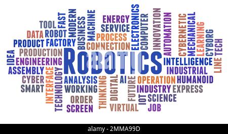 Assembly line word cloud concept on white background Stock Photo - Alamy