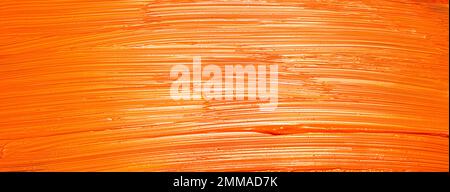 Orange paint brush strokes texture background Stock Photo