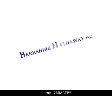 Berkshire Hathaway, rotated, white background, logo, brand name Stock Photo