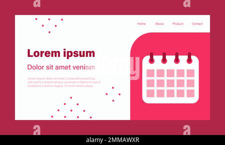 Business time management, deadline concept, planner, flat vector illustration banner Stock Vector