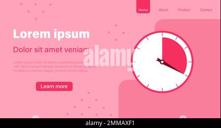 Business time management, deadline concept, planner, flat vector illustration banner Stock Vector