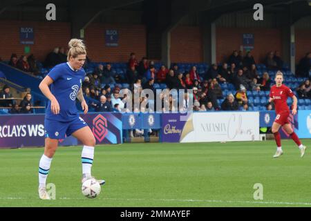 London, UK. 29th Jan, 2023. Kingsmeadow Stadium, London, 29 January 2023 Captain Millie Bright (CHE, 4) during the 4th round of the Vitality FA Cup game at Kingsmeadow, 2023 between Chelsea and LIverpool. (Bettina Weissensteiner/SPP) Credit: SPP Sport Press Photo. /Alamy Live News Stock Photo