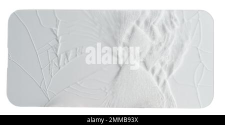 Crack on smartphone display protector after accident fall Stock Photo
