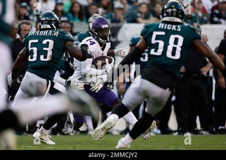 Minnesota Vikings' Stefon Diggs reaches for the ball during the  International Series NFL match at Twickenham, London Stock Photo - Alamy