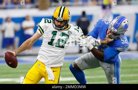 Detroit Lions linebacker Christian Jones (52) during an NFL football game  against the Jacksonville Jaguars, Sunday, Oct. 18, 2020, in Jacksonville,  Fla. (AP Photo/Gary McCullough Stock Photo - Alamy