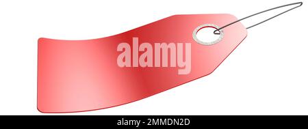 Red sale banners isolated on white background, 3D rendering Stock Photo