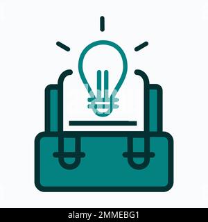 Knowledge management flat icon. Can be used for business app and web icons Stock Vector
