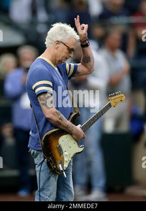 Pearl Jam - Mike McCready will be performing the National Anthem at the  Seattle Mariners game on August 21 for CCFA Night. A portion of the tickets  sold will benefit the CCFA 