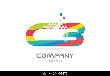 CD colorful alphabet letter logo icon design combination. Colored creative template design for company or business. Vector element for identity. Logot Stock Vector