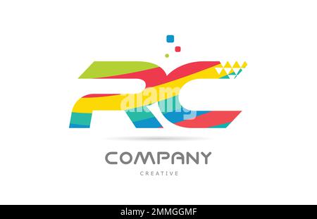 RS colorful alphabet letter logo icon design combination. Colored creative template design for company or business. Vector element for identity. Logot Stock Vector