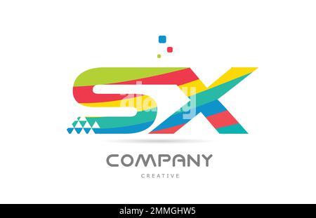 TS colorful alphabet letter logo icon design combination. Colored creative template design for company or business. Vector element for identity. Logot Stock Vector