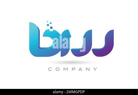 BW alphabet letter logo icon combination design. Creative template for company and business Stock Vector