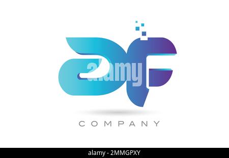 AF alphabet letter logo icon combination design. Creative template for company and business Stock Vector