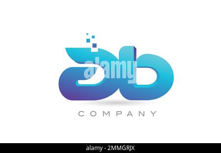 AB COMBINATION LETTER LOGO FOR COMPANY WITH PURPLE AND SKY BLUE COLOR ...