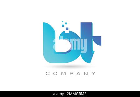BT alphabet letter logo icon combination design. Creative template for company and business Stock Vector