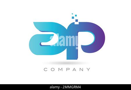 AP alphabet letter logo icon combination design. Creative template for company and business Stock Vector