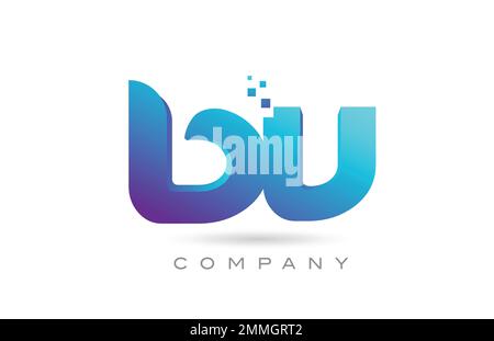 BV alphabet letter logo icon combination design. Creative template for company and business Stock Vector