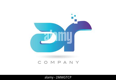 AR alphabet letter logo icon combination design. Creative template for company and business Stock Vector